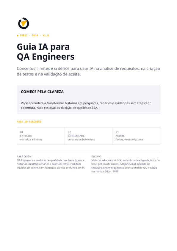 Capa do Guia IA para QA Engineers