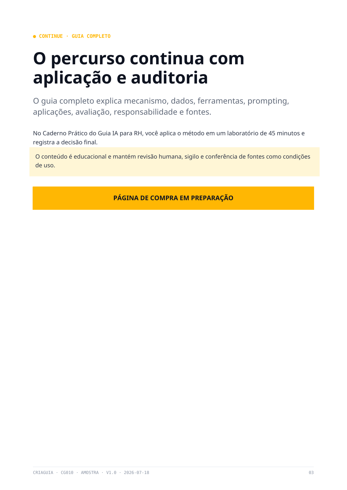 Prévia: Prompt estruturado da profissão